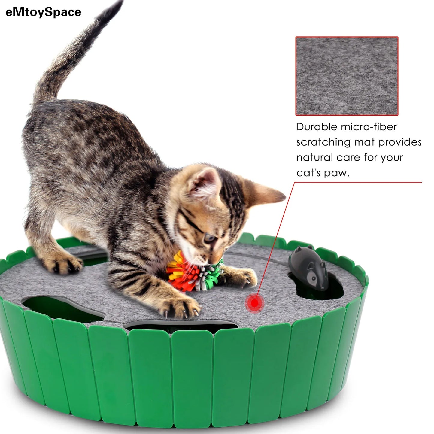 eMtoySpace cat toys electronic mouse hunting interactive cat toys training cat fun sports