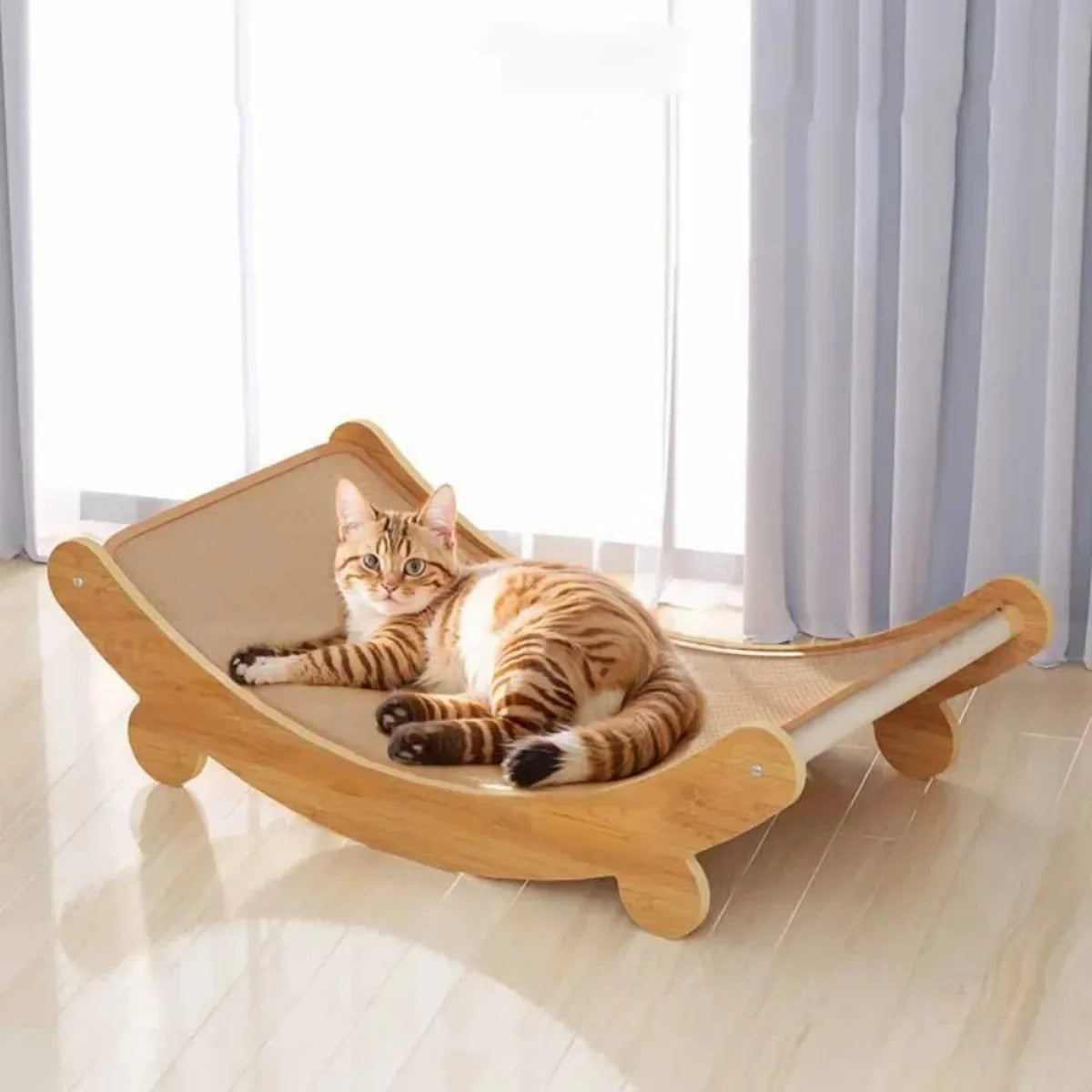 Wooden Cat Scratching Pads Detachable Wear-resistant Cat Scratch Board Multifuction Cats Sleeping Bed Kitten Grinding Cats Toys