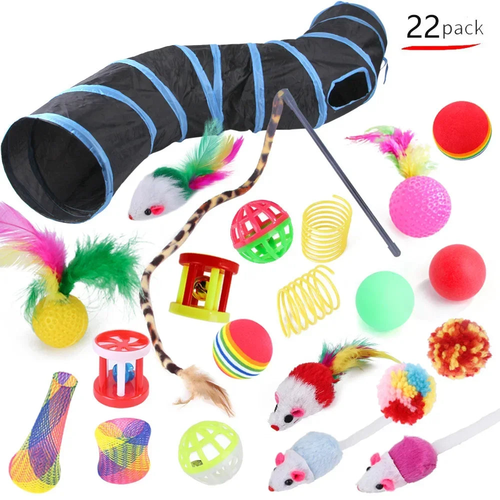 Cat Toys Mouse Shape Balls Foldable Cat Kitten Play Tunnel Chat Funny Cat Tent Mouse Supplies Simulation Fish Cat Accessories