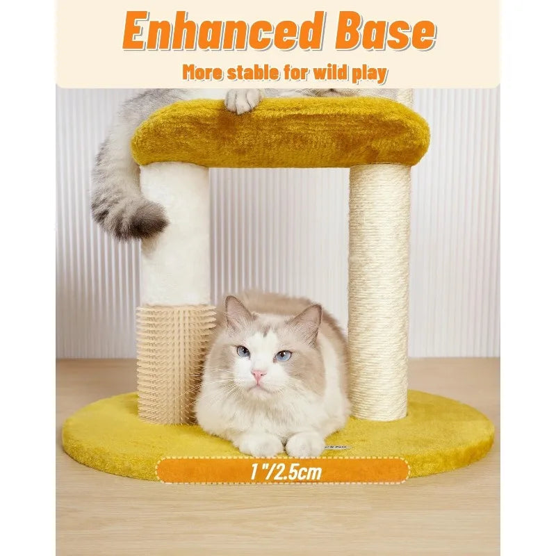 Cloud Cat Tree, 31.5in Multi-Level Indoor Cat Tower with Scratching Posts, Viewing Perch, Removable & Washable Cushions,