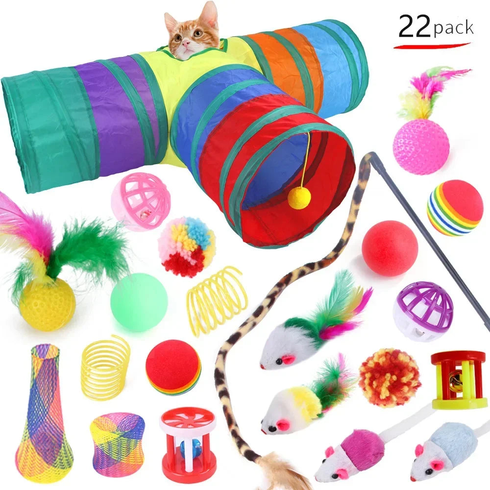 Cat Toys Mouse Shape Balls Foldable Cat Kitten Play Tunnel Chat Funny Cat Tent Mouse Supplies Simulation Fish Cat Accessories