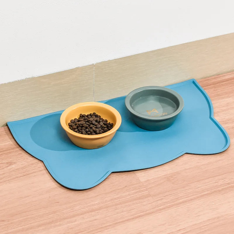 Silicone Pet Feeding Dog Cat Bowl Food Mat Non-Stick Waterproof Pet Food Feeding Pad Puppy Feeder Tray Water Cushion Placemat