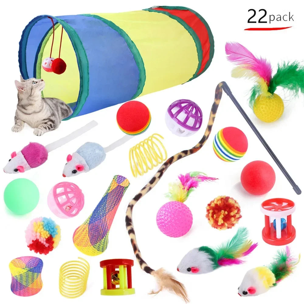 Cat Toys Mouse Shape Balls Foldable Cat Kitten Play Tunnel Chat Funny Cat Tent Mouse Supplies Simulation Fish Cat Accessories