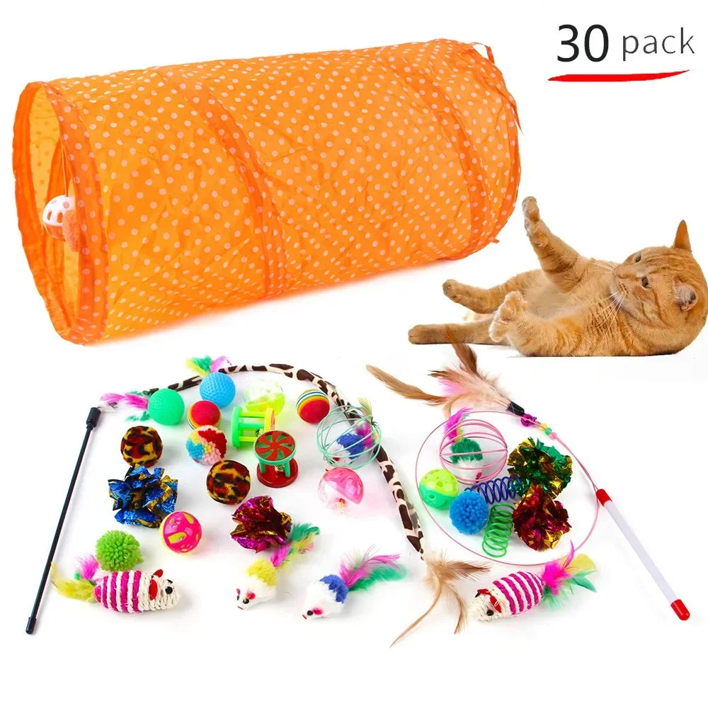 Cat Toys Mouse Shape Balls Foldable Cat Kitten Play Tunnel Chat Funny Cat Tent Mouse Supplies Simulation Fish Cat Accessories