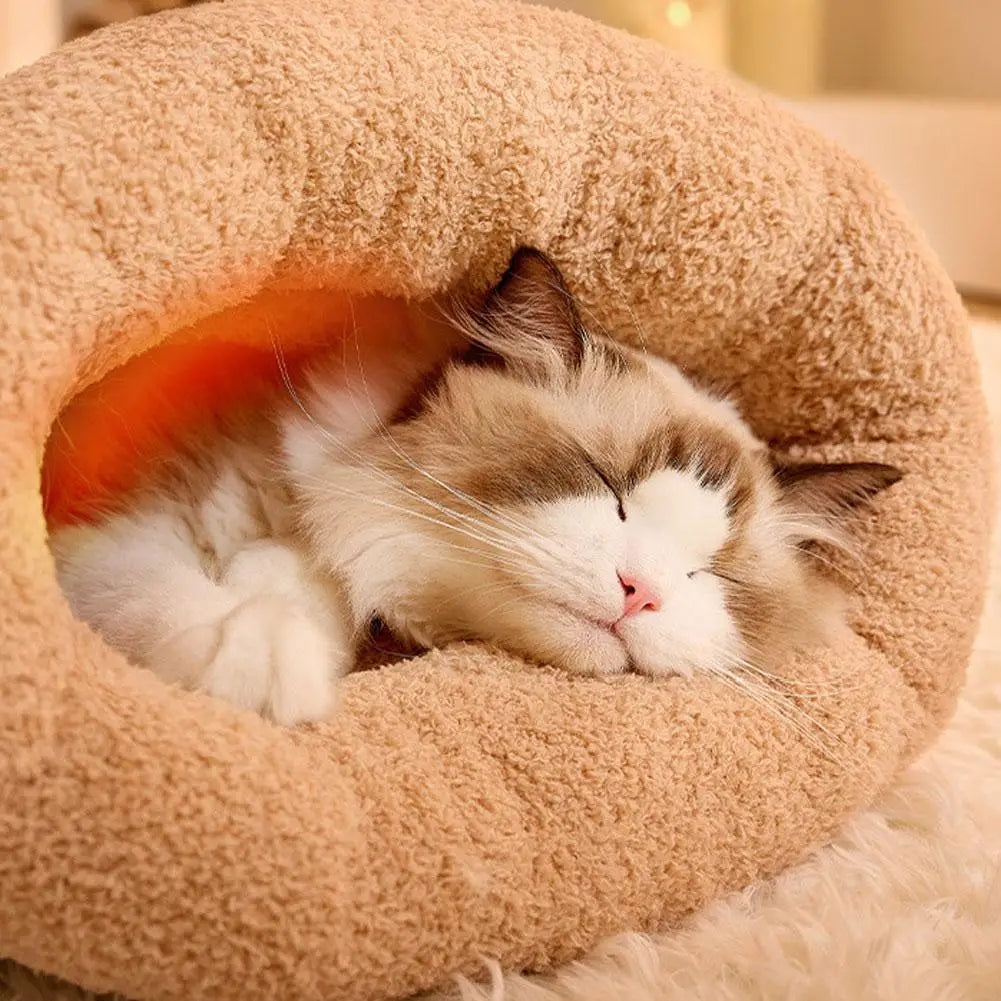 Warm Cat Sleeping Bag Soft Cat Bed Comfortable Tunnel Cat Nest Closed Pet House For Cats Lovely Cat Nest Accessories