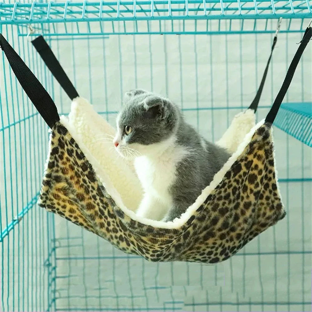 Cozy Double Rabbit Puppy Cat Hammock Winter Warm Pet Bed House for Cats Kitten Kedi Casa Para Gato Chinchillas mascotas Supplies