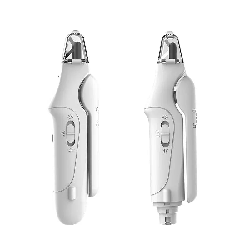 2 In-1 Electric Pet Nail Clippers with LED Lights Nail Collector