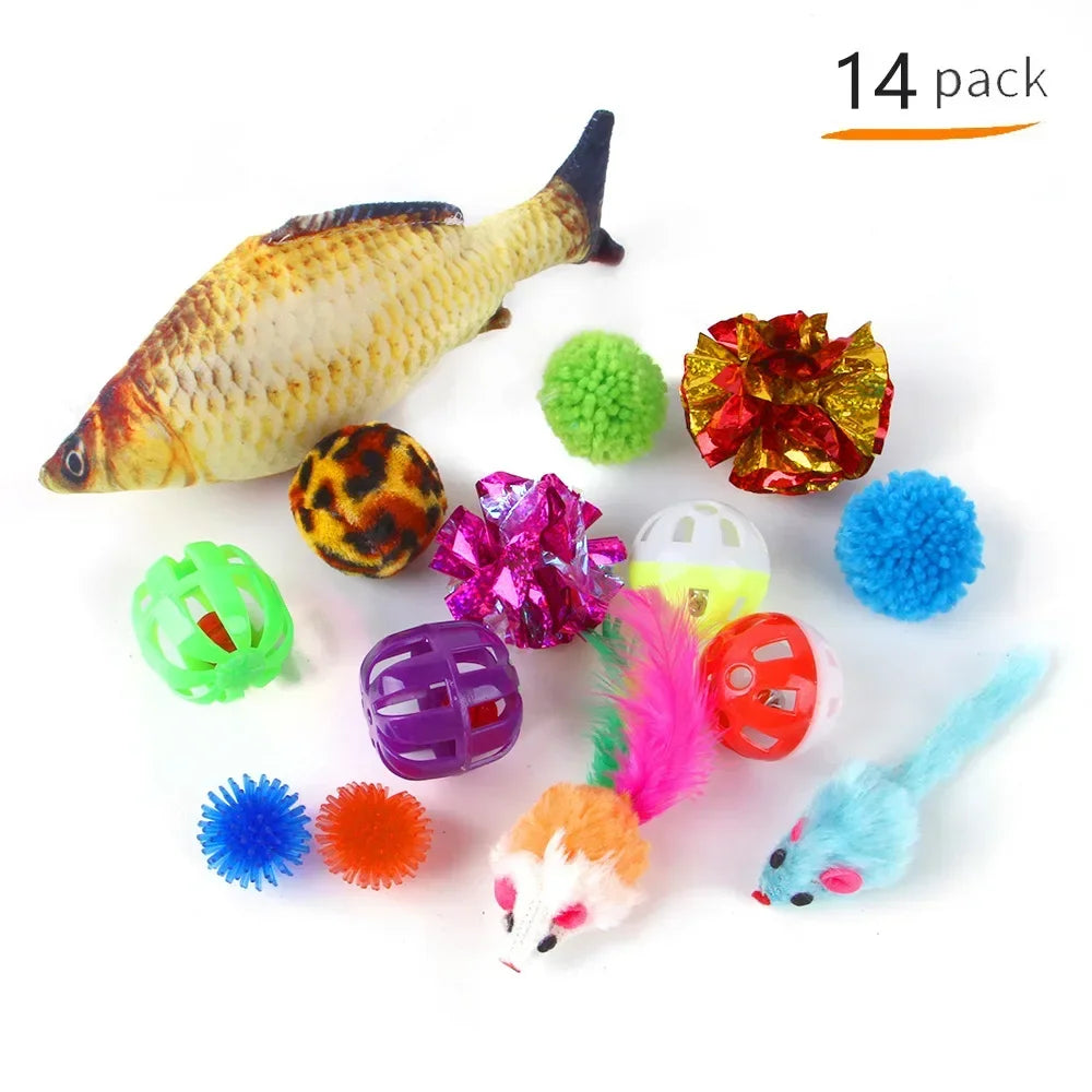 Cat Toys Mouse Shape Balls Foldable Cat Kitten Play Tunnel Chat Funny Cat Tent Mouse Supplies Simulation Fish Cat Accessories