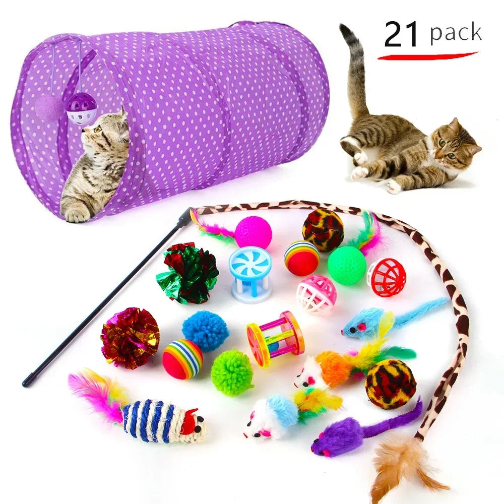 Cat Toys Mouse Shape Balls Foldable Cat Kitten Play Tunnel Chat Funny Cat Tent Mouse Supplies Simulation Fish Cat Accessories