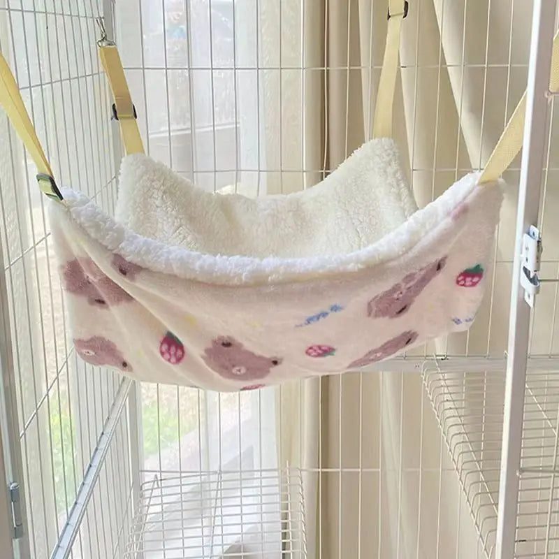 Cat Canvas Hammock Bed Pet Cats Dogs Beds Double-Sided Hanging Bed Pet Swing Beds Hamster Squirrel Cat Rest Sleep Supplies