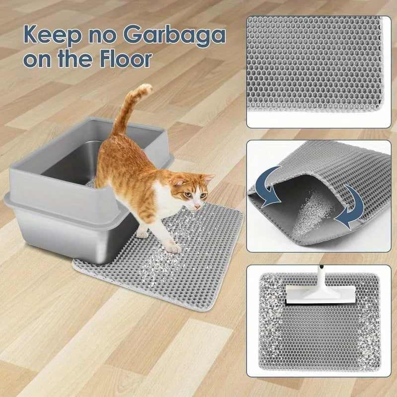 High fence oversized cat toilet semi-enclosed litter box, large litter box provides plenty of space to move around