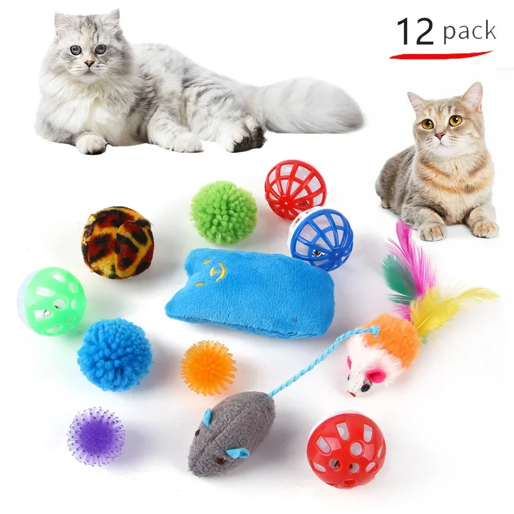 Cat Toys Mouse Shape Balls Foldable Cat Kitten Play Tunnel Chat Funny Cat Tent Mouse Supplies Simulation Fish Cat Accessories