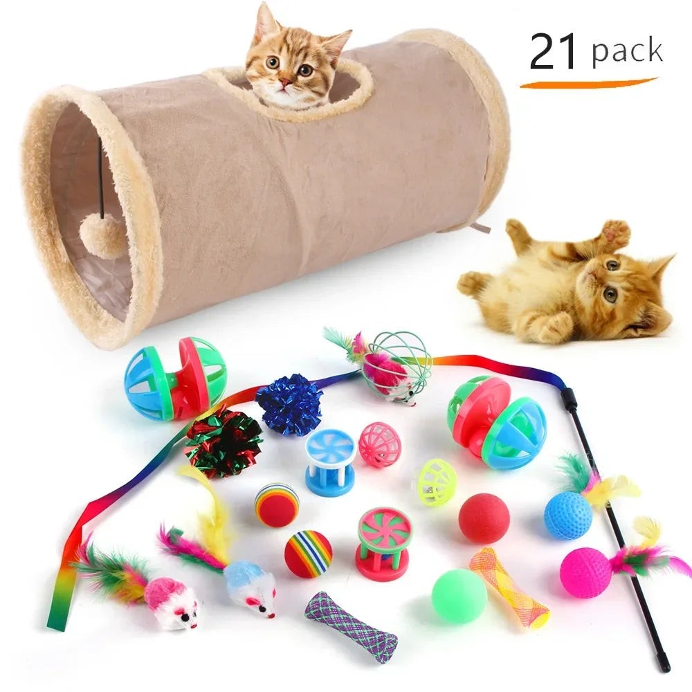 Cat Toys Mouse Shape Balls Foldable Cat Kitten Play Tunnel Chat Funny Cat Tent Mouse Supplies Simulation Fish Cat Accessories