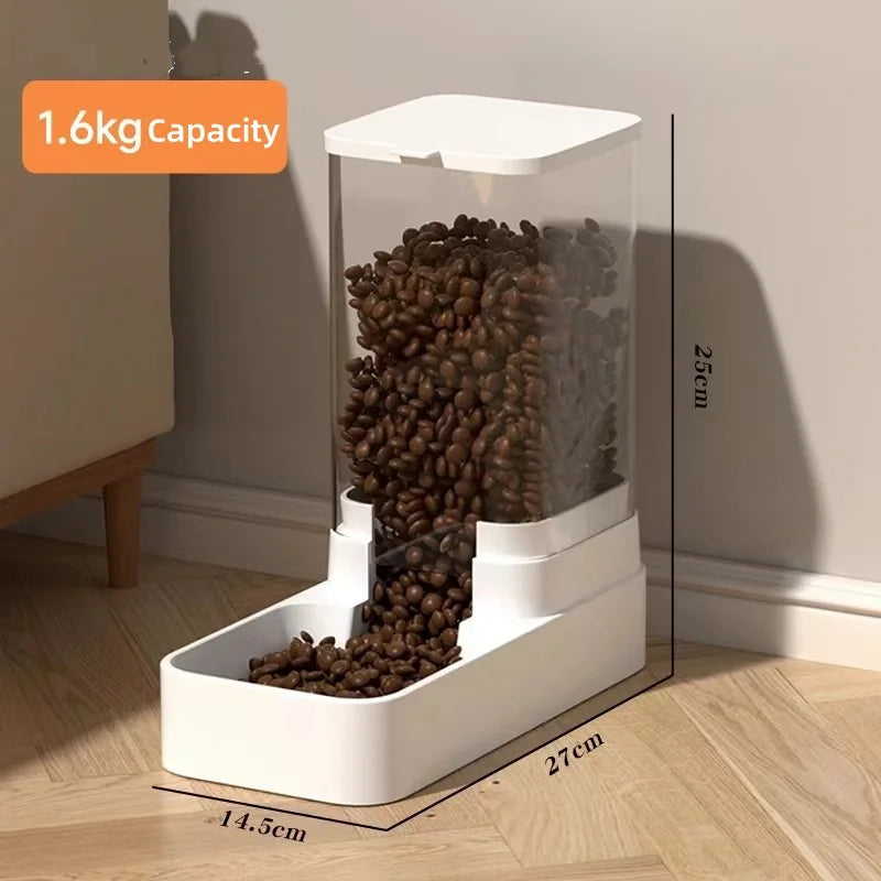 Dog Feeder Cat Water Dispenser Automatic Cat Feeder and Cat Water Dispenser Gravity Cat Feeder Food Storage Dispenser Container