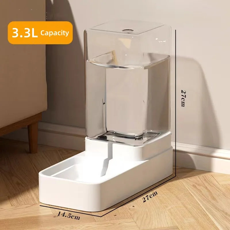 Dog Feeder Cat Water Dispenser Automatic Cat Feeder and Cat Water Dispenser Gravity Cat Feeder Food Storage Dispenser Container