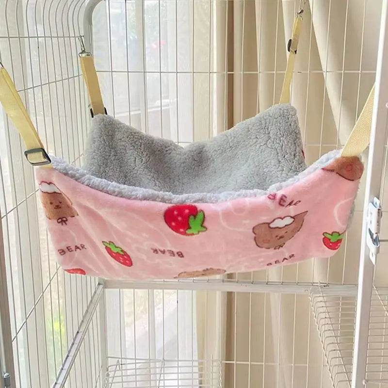 Cat Canvas Hammock Bed Pet Cats Dogs Beds Double-Sided Hanging Bed Pet Swing Beds Hamster Squirrel Cat Rest Sleep Supplies