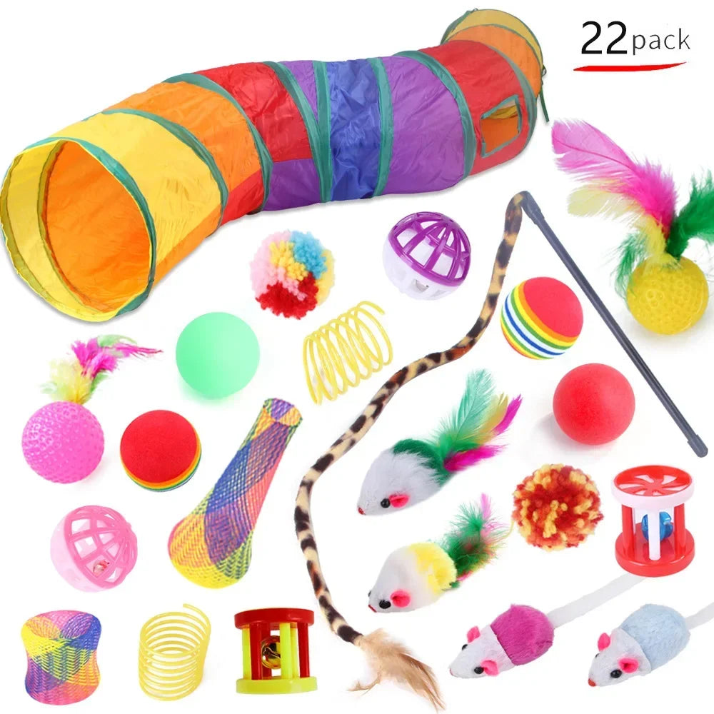 Cat Toys Mouse Shape Balls Foldable Cat Kitten Play Tunnel Chat Funny Cat Tent Mouse Supplies Simulation Fish Cat Accessories