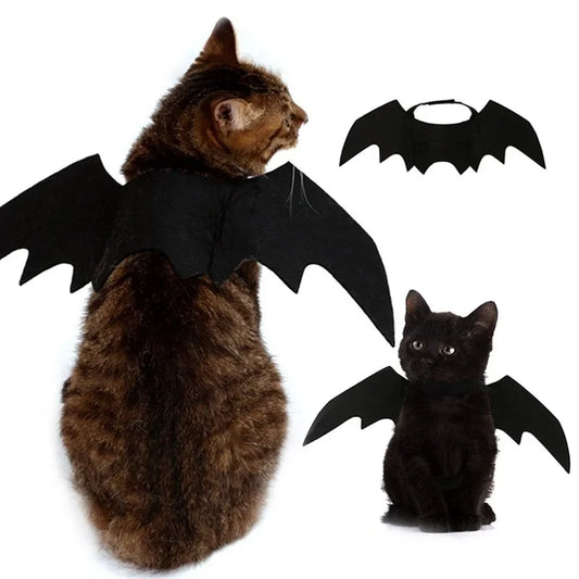 1PcsHalloween Cute Pet Clothes Black Bat Wings Harness Costume Cosplay Cat Dog Halloween Party for Pet Supplies