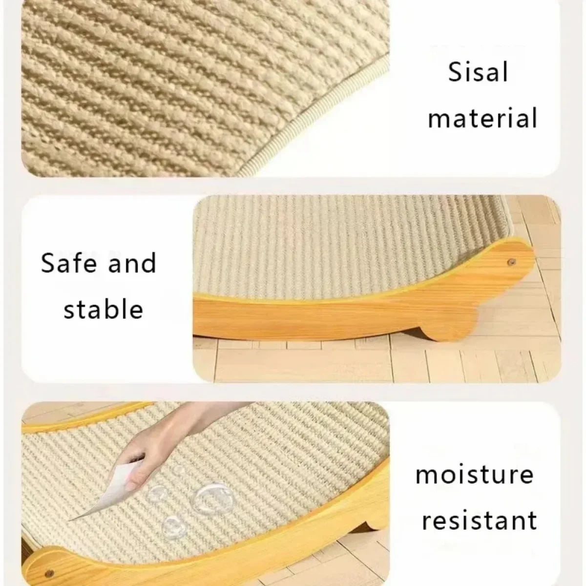 Wooden Cat Scratching Pads Detachable Wear-resistant Cat Scratch Board Multifuction Cats Sleeping Bed Kitten Grinding Cats Toys