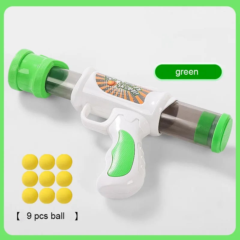 Launch Training Cat Toys Interactive Shooter Gun Teaser Plush Ball Pet Creative Games Stretch Mini Pompoms Kittens Supplies Gato