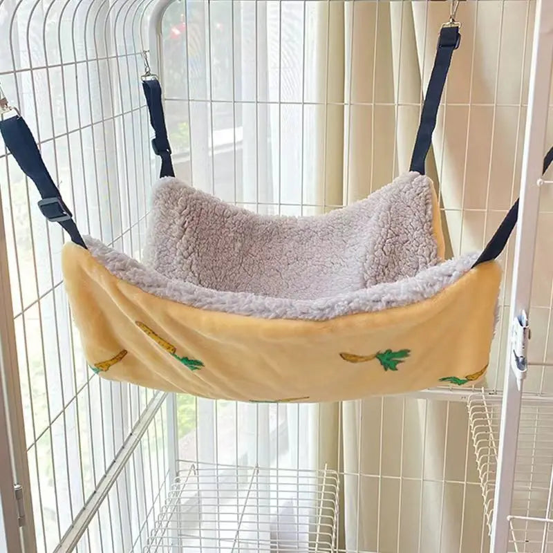 Cat Canvas Hammock Bed Pet Cats Dogs Beds Double-Sided Hanging Bed Pet Swing Beds Hamster Squirrel Cat Rest Sleep Supplies