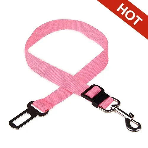 Adjustable Pet Cat Dog Car Seat  Belt Pet Seat Vehicle Dog Harness Lead Clip Safety Lever Traction Dog Collars Dog Accessoires