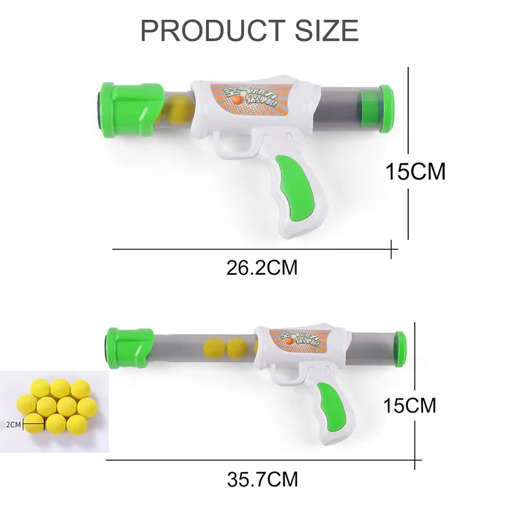 Launch Training Cat Toys Interactive Shooter Gun Teaser Plush Ball Pet Creative Games Stretch Mini Pompoms Kittens Supplies Gato