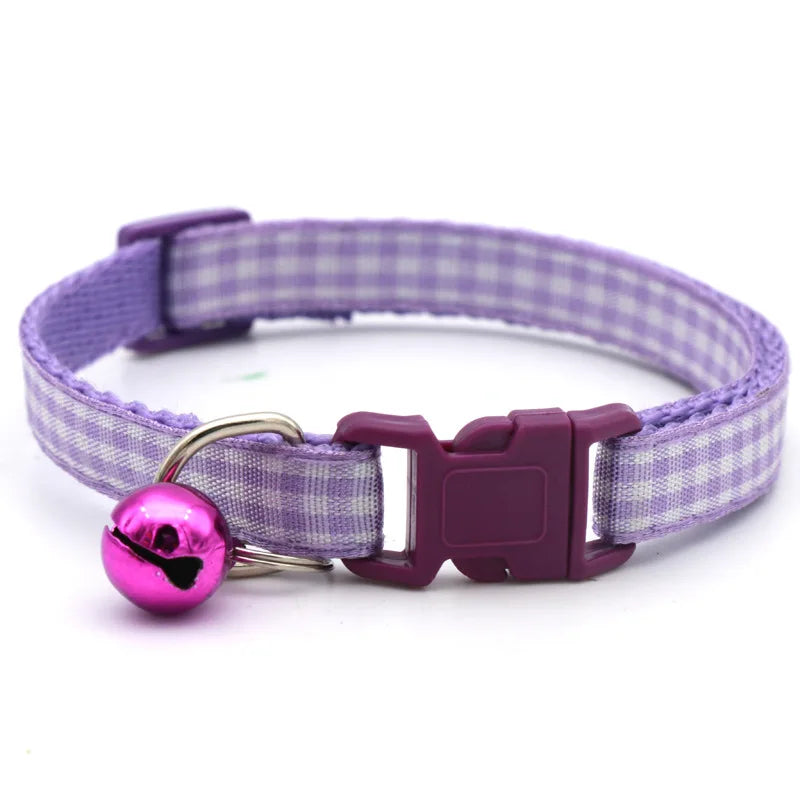 Collar Candy Avocado Pendant Cat Plaid Cat Collars Bell Cartoon Necklace Adjustable Collar for Cat Small Dog Pet Cat Accessories