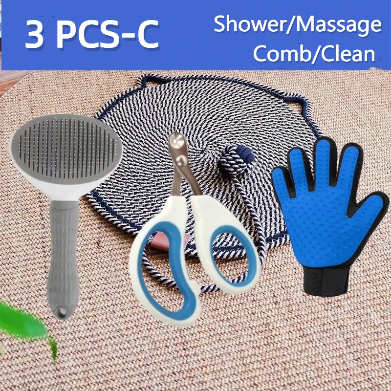 Pet Grooming Glove Brush for Cats and Dogs - 2-in-1 Hair Removal Glove With Massage and Hair Removal Functions Pet Dog Products